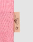 Baby merino wool/silk pointelle sleeveless bodysuit Peonies pink