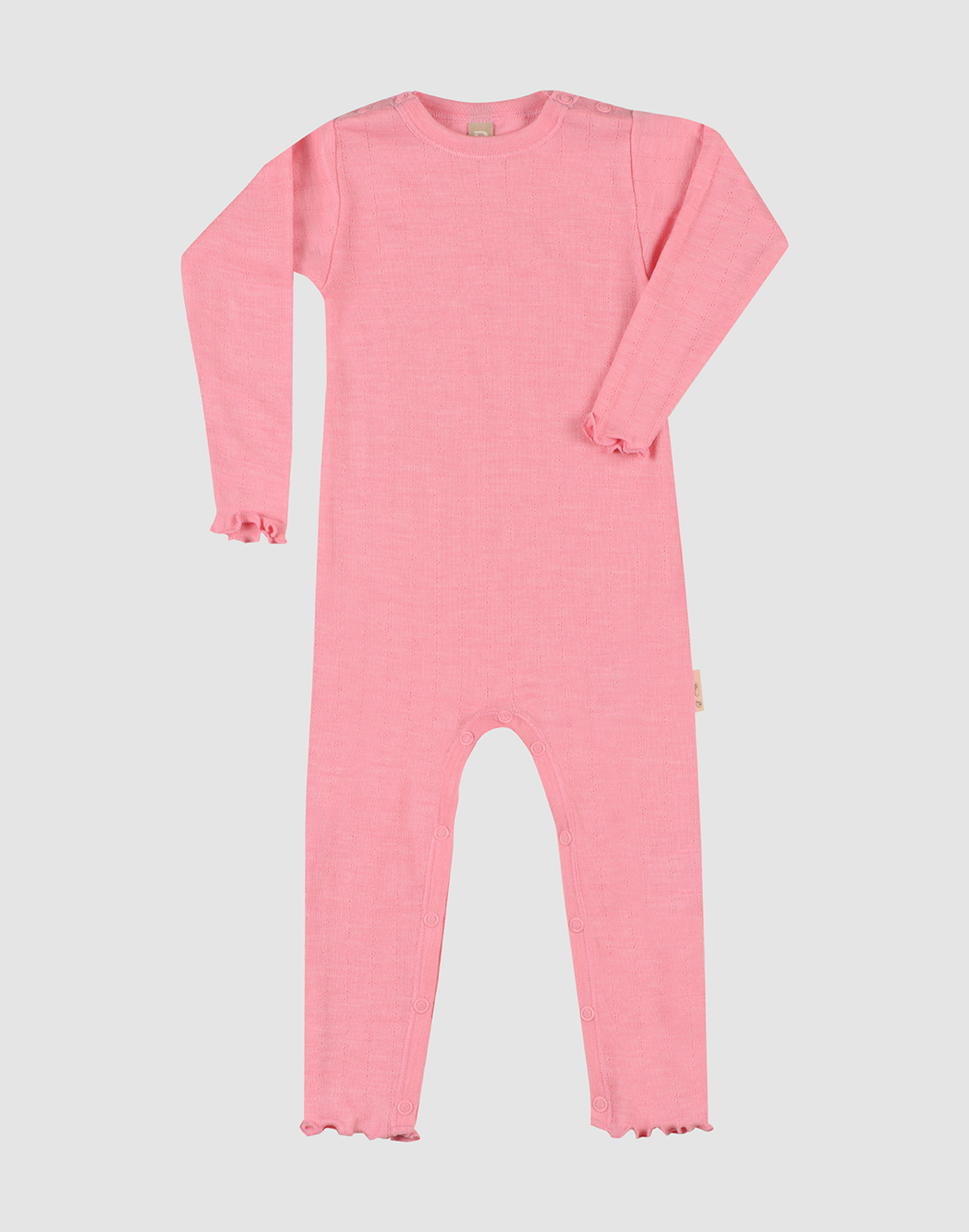 Pointelle boxpakje van merinowol/zijde voor baby's Pioenrozen roze