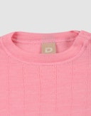 Pointelle boxpakje van merinowol/zijde voor baby's Pioenrozen roze