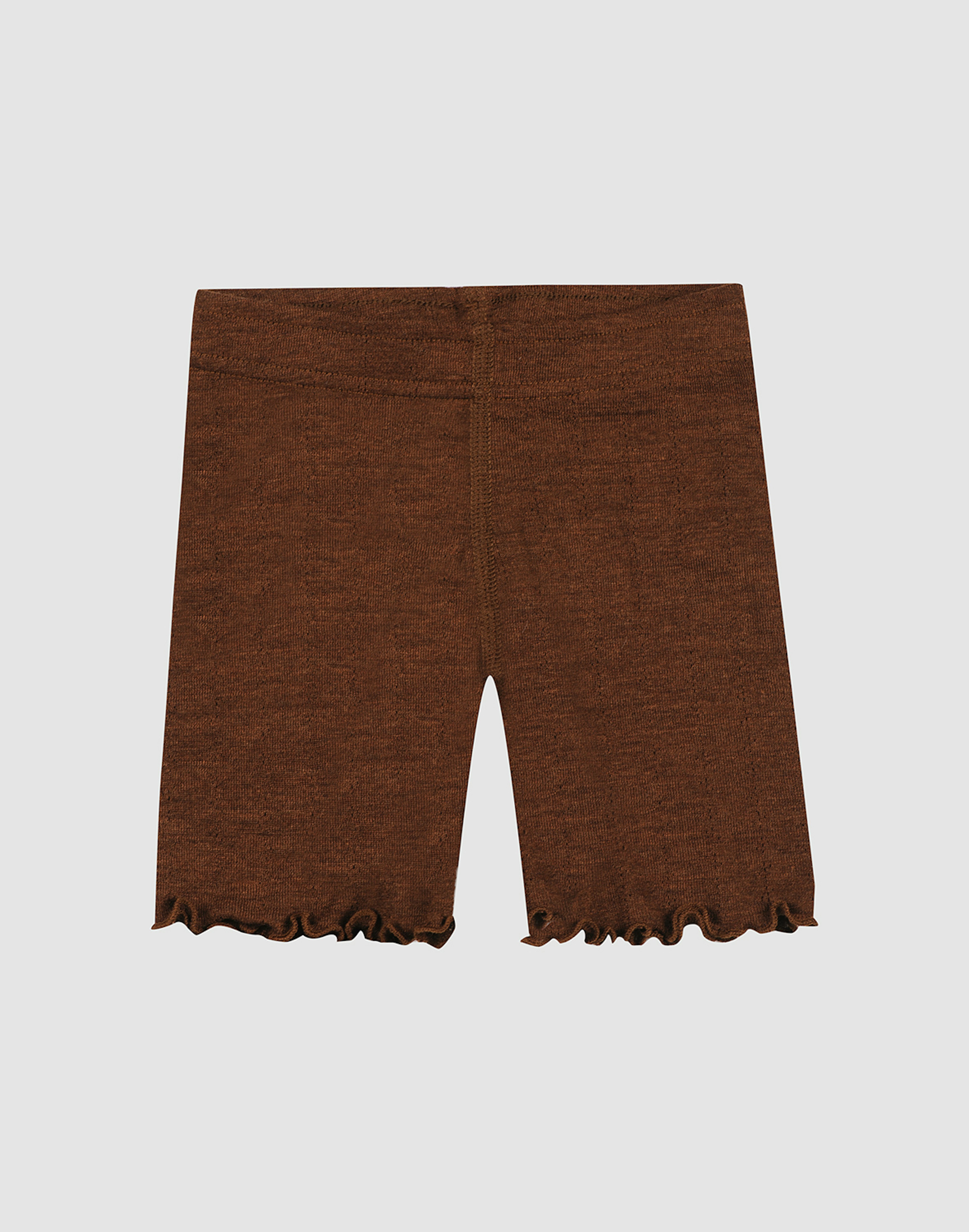 Shorts i merinoull/silke til baby Mokka