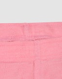 Pointelle-stickade leggings i merinoull/siden för baby Pionrosa