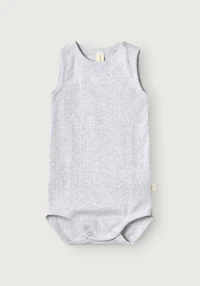 Ermeløs body i bomull til baby