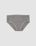 Girls' cotton briefs Light grey melange