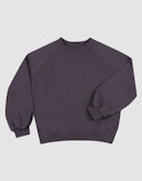 Sweatshirt med vide ermer i merinoullfrotté til barn Aubergine