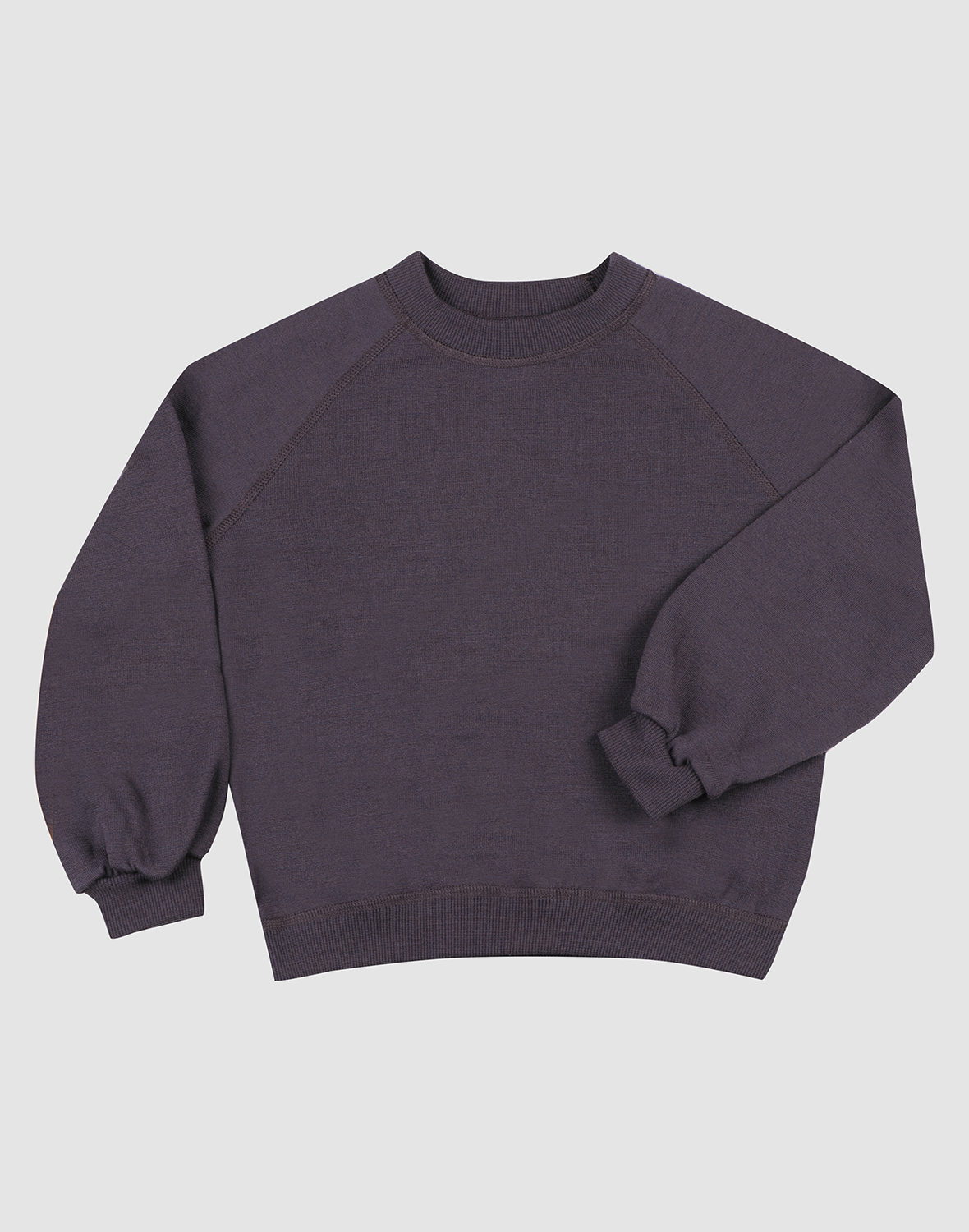 Sweatshirt med vide ermer i merinoullfrotté til barn