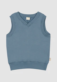Vest i merinoullfrotté til barn