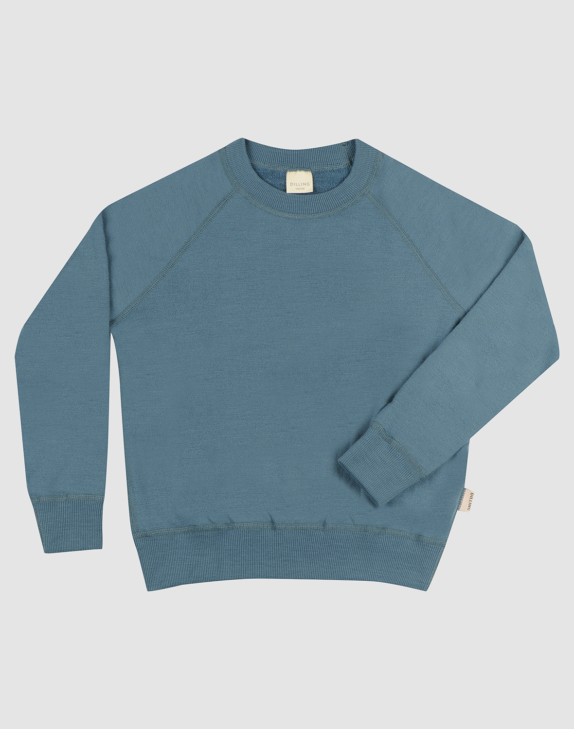 Sweatshirt i merinoullfrotté til barn