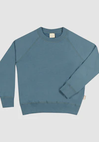Sweatshirt i merinoullfrotté til barn