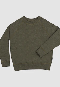 Sweatshirt i merinoullfrotté til barn