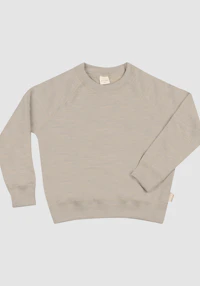 Sweatshirt i merinoullfrotté til barn
