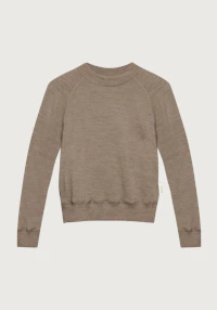 Sweatshirt i merinoullfrotté til barn