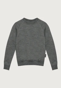 Sweatshirt i merinoullfrotté til barn