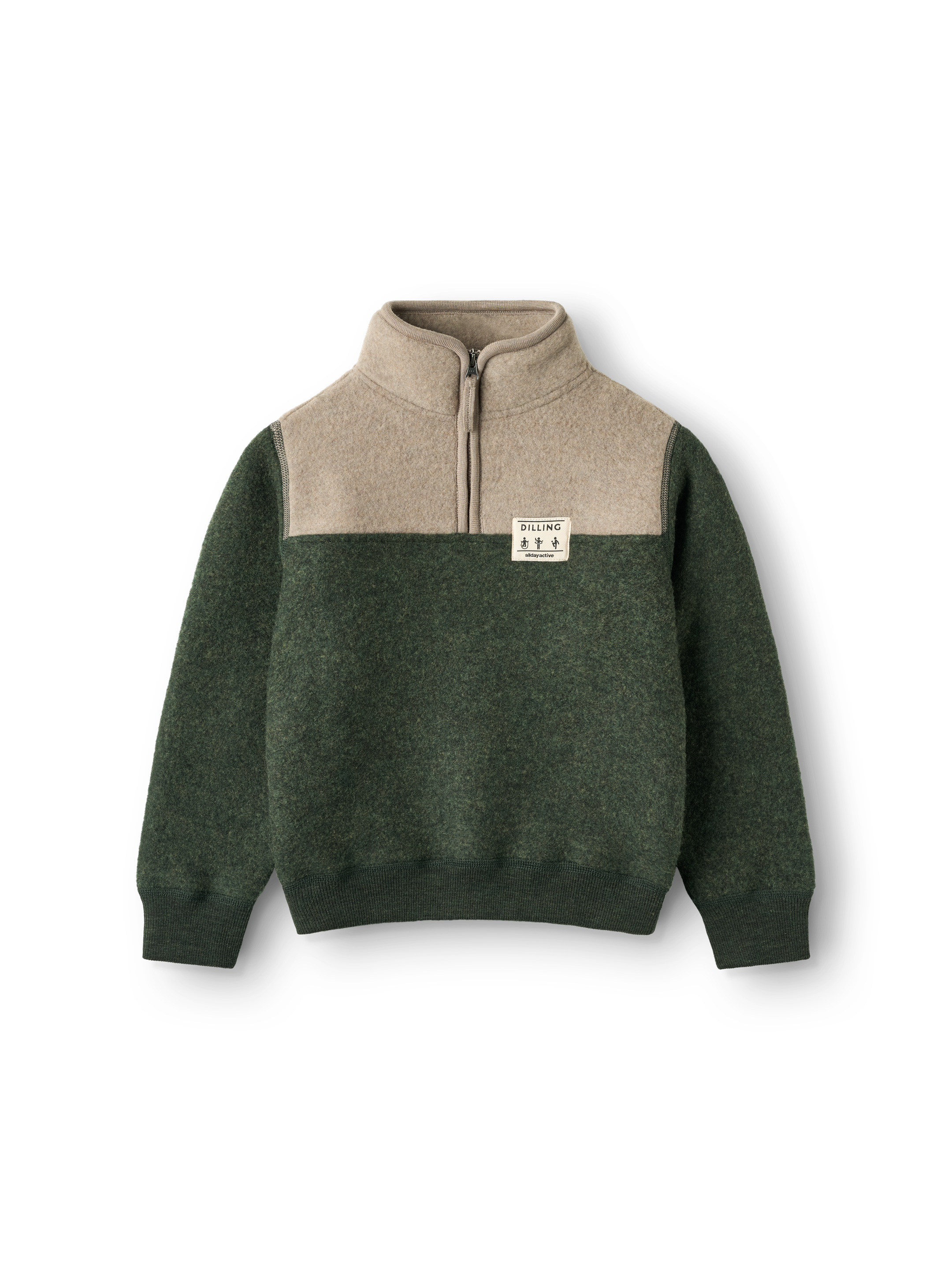 Trui met rits van merinowolfleece voor kinderen - €74.99