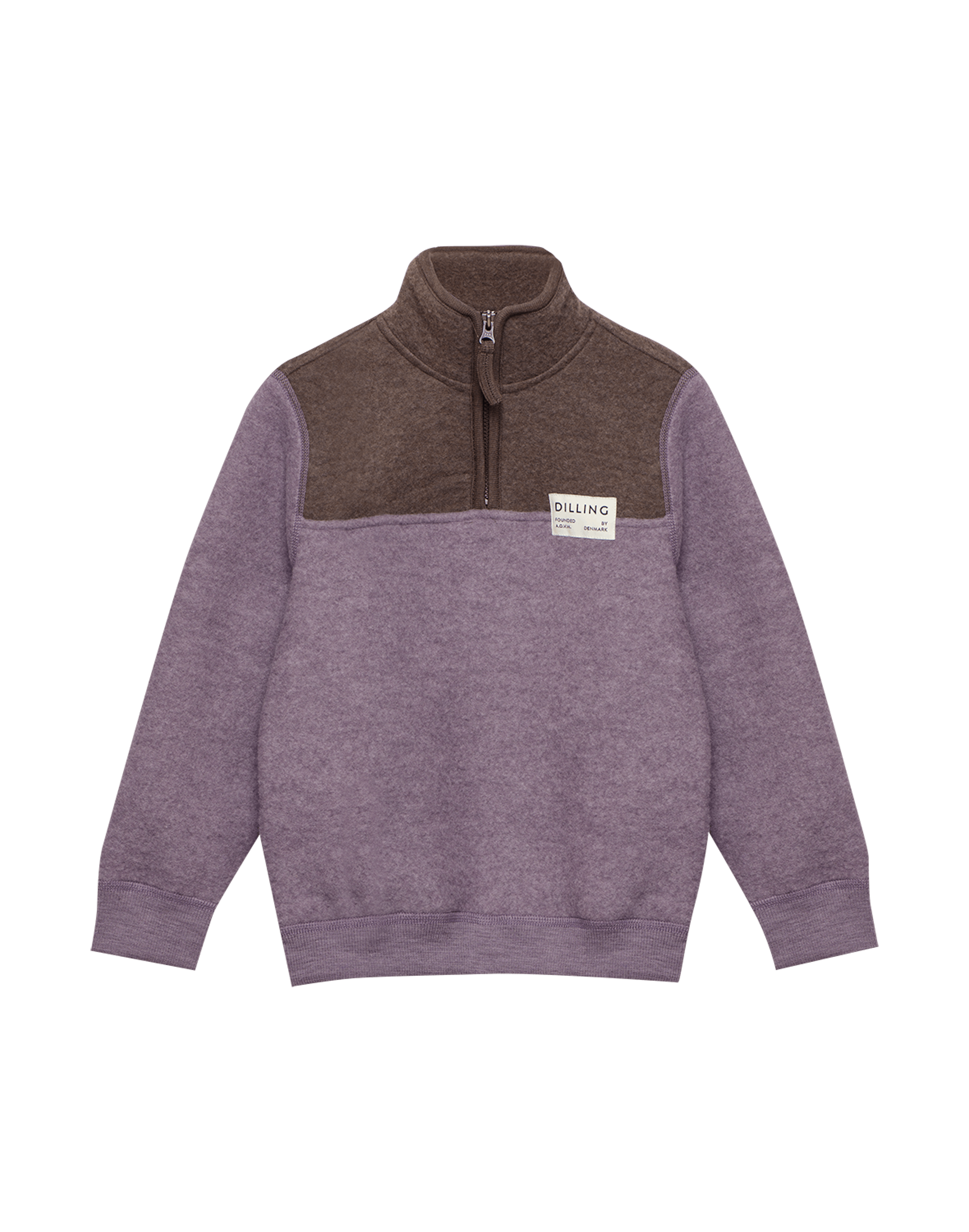 Trui met rits van merinowolfleece voor kinderen Sering melange Dilling
