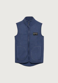 Vest i merinoullfleece til barn