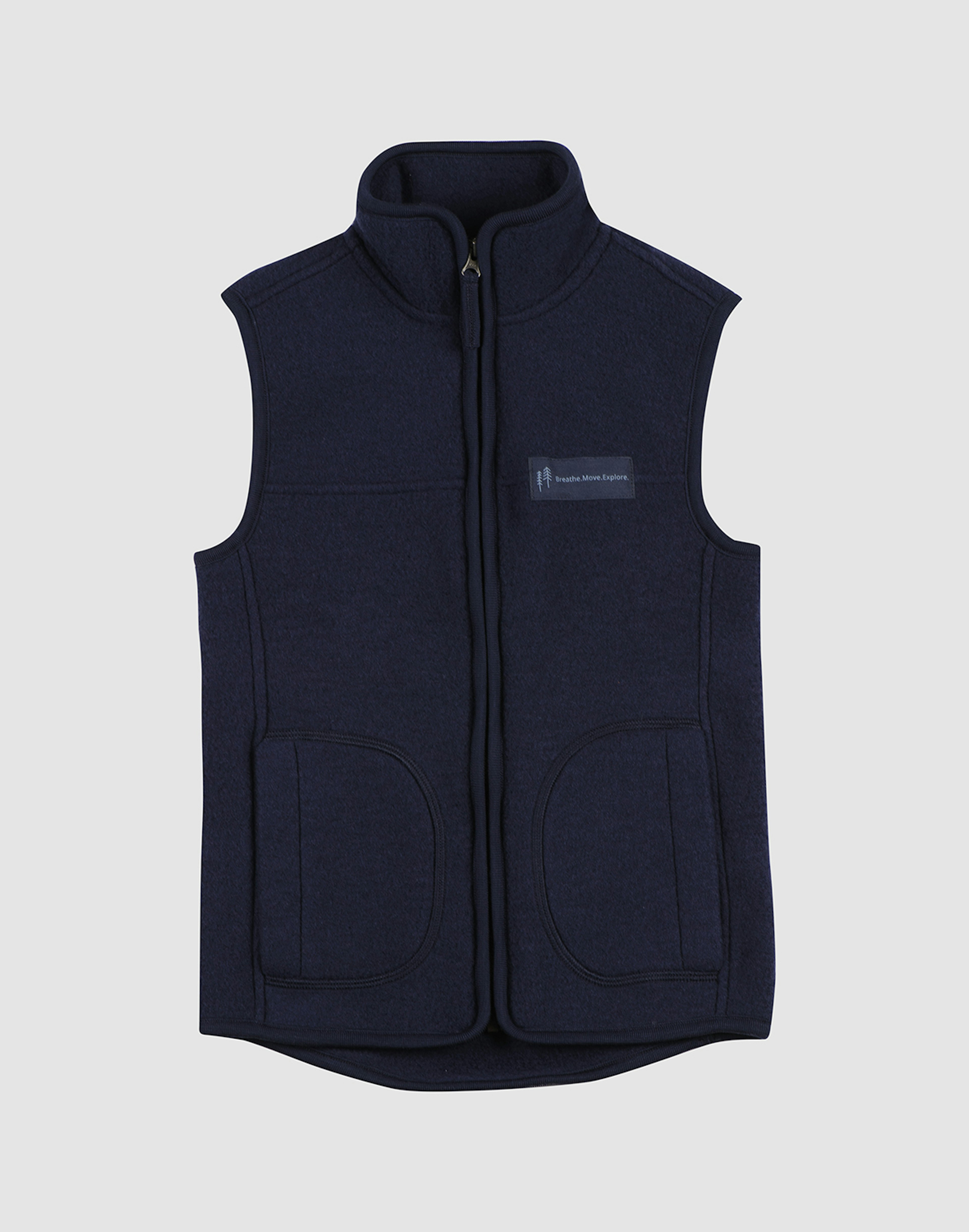 Vest i merinoullfleece til barn Blå