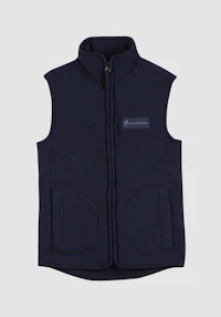 Vest i merinoullfleece til barn