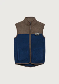 Vest i merinoullfleece til barn