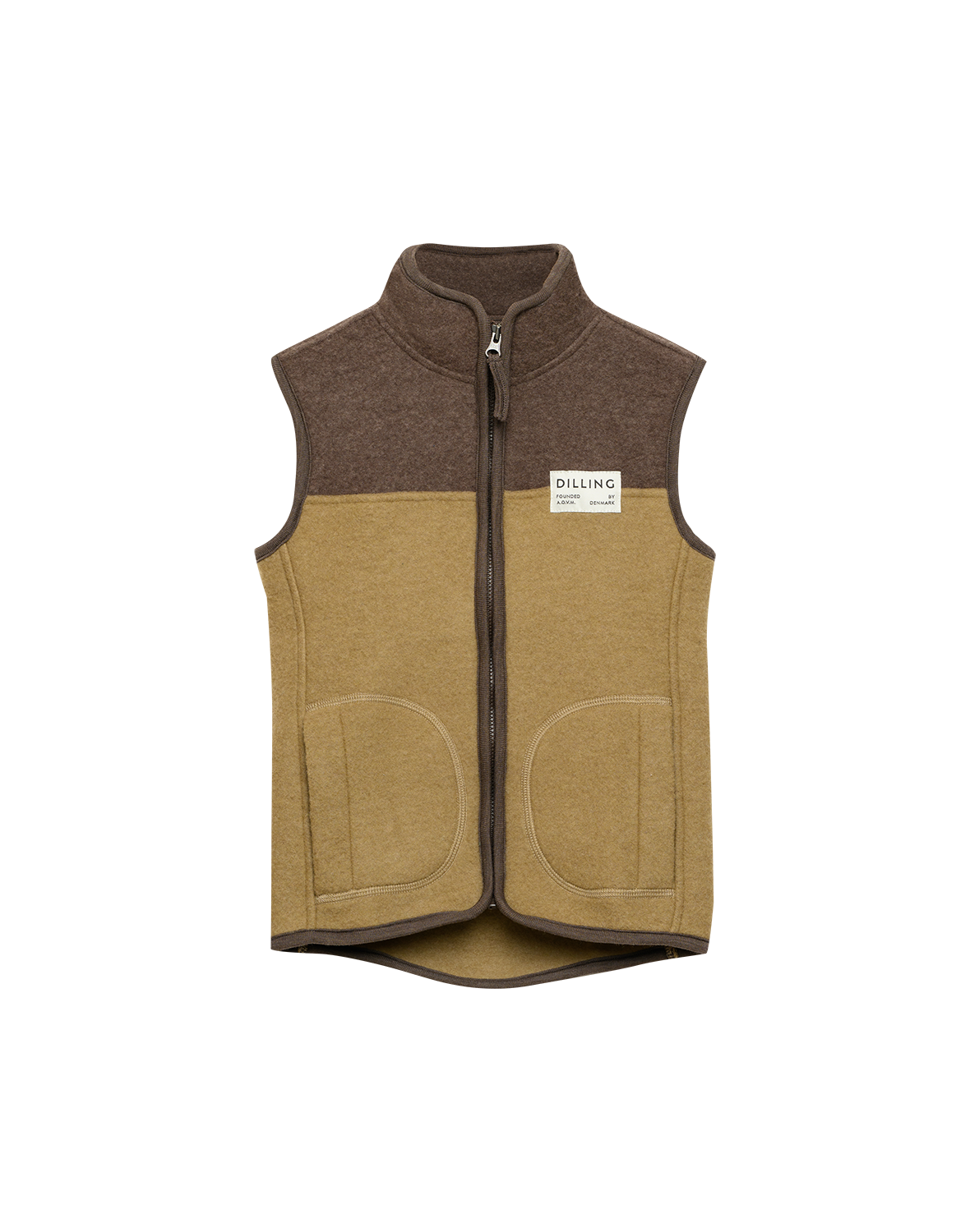 Vest i merinoullfleece til barn