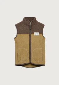 Vest i merinoullfleece til barn