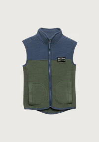 Vest i merinoullfleece til barn