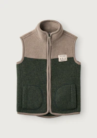 Vest i merinoullfleece til barn