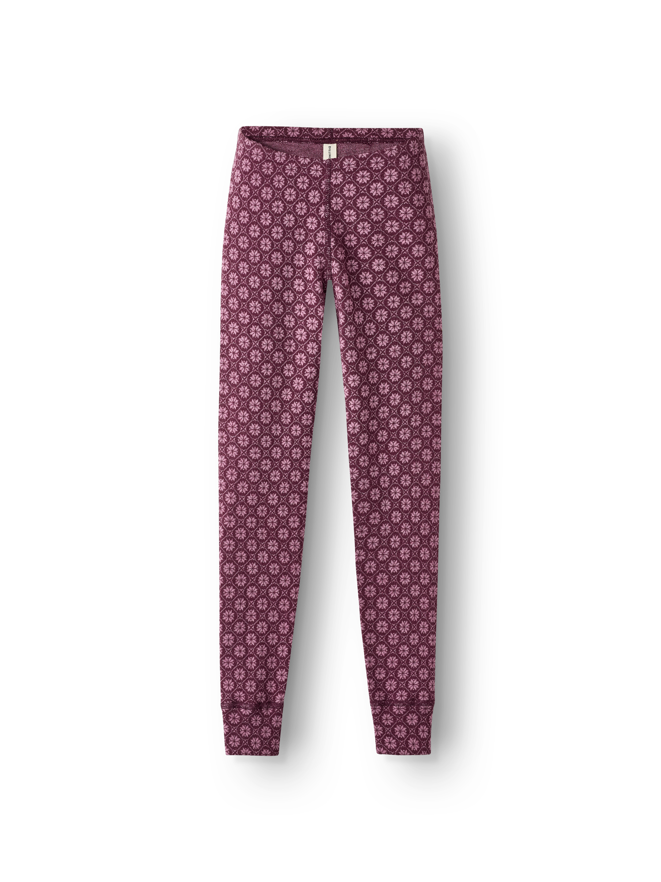 Tights i merinoull med nordisk mønster til barn