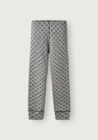 Tights i merinoull med nordisk mønster til barn
