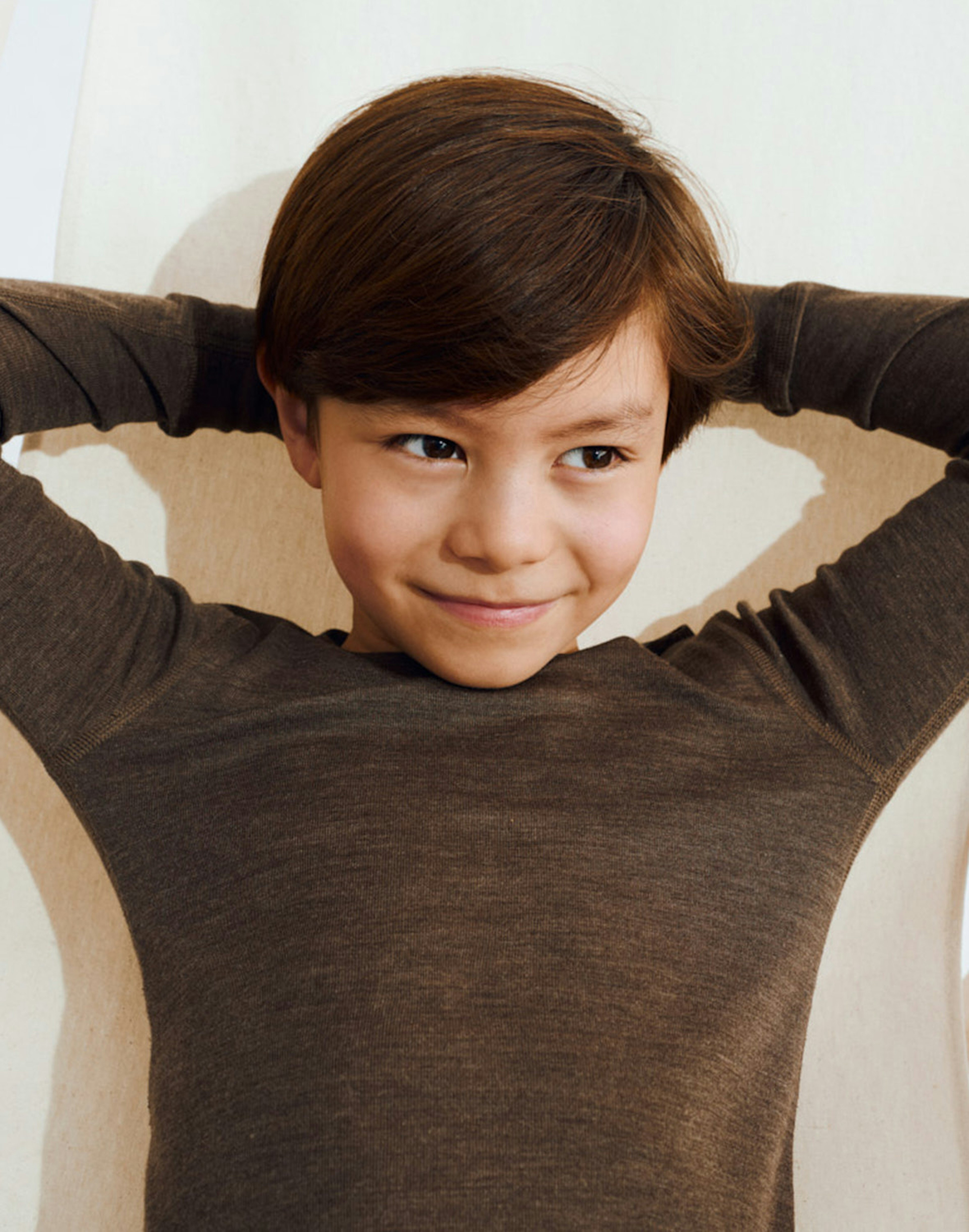 Shirt van merinowol/zijde voor kinderen