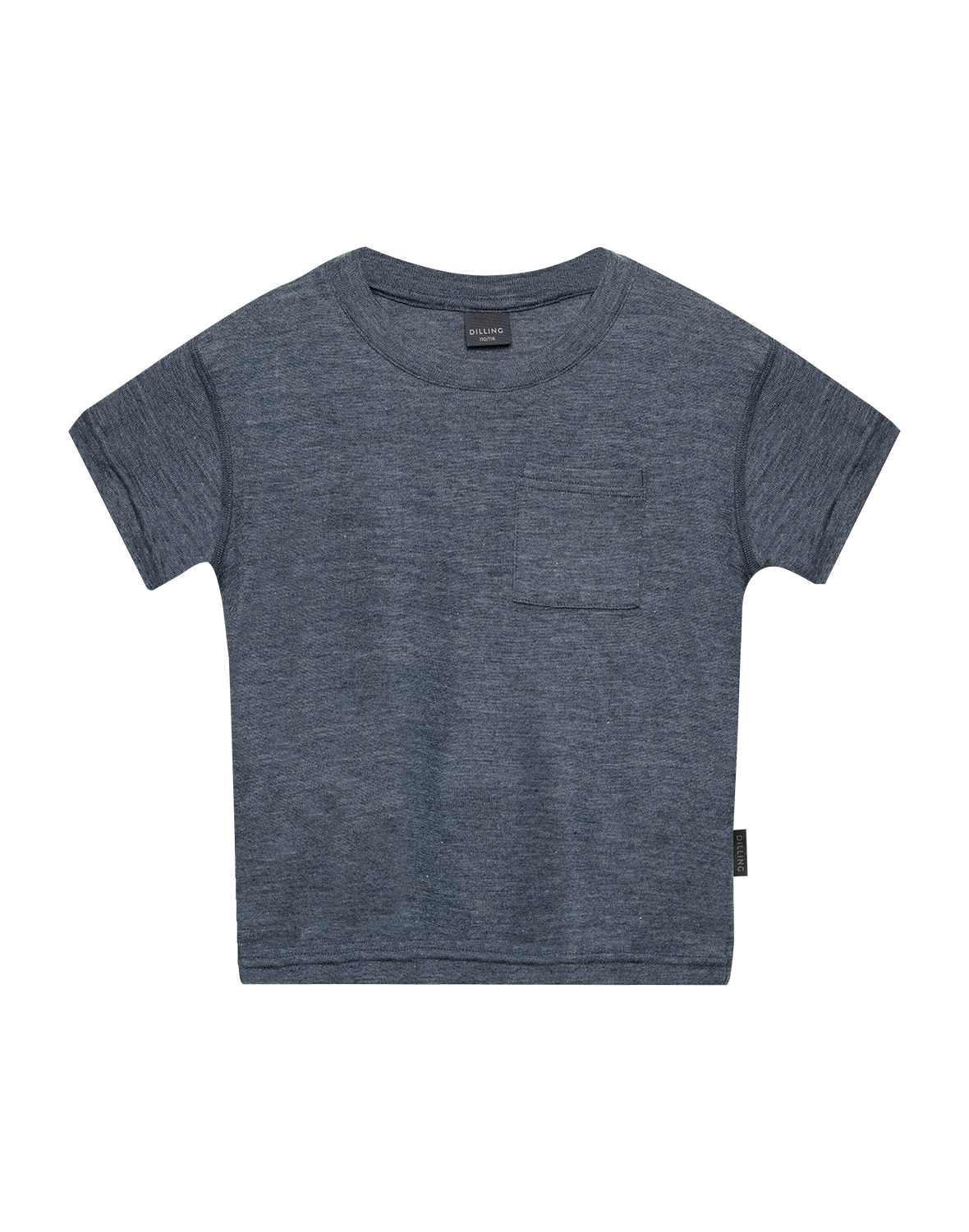 Kinder-T-Shirt aus Merinowolle/Seide mit Tasche