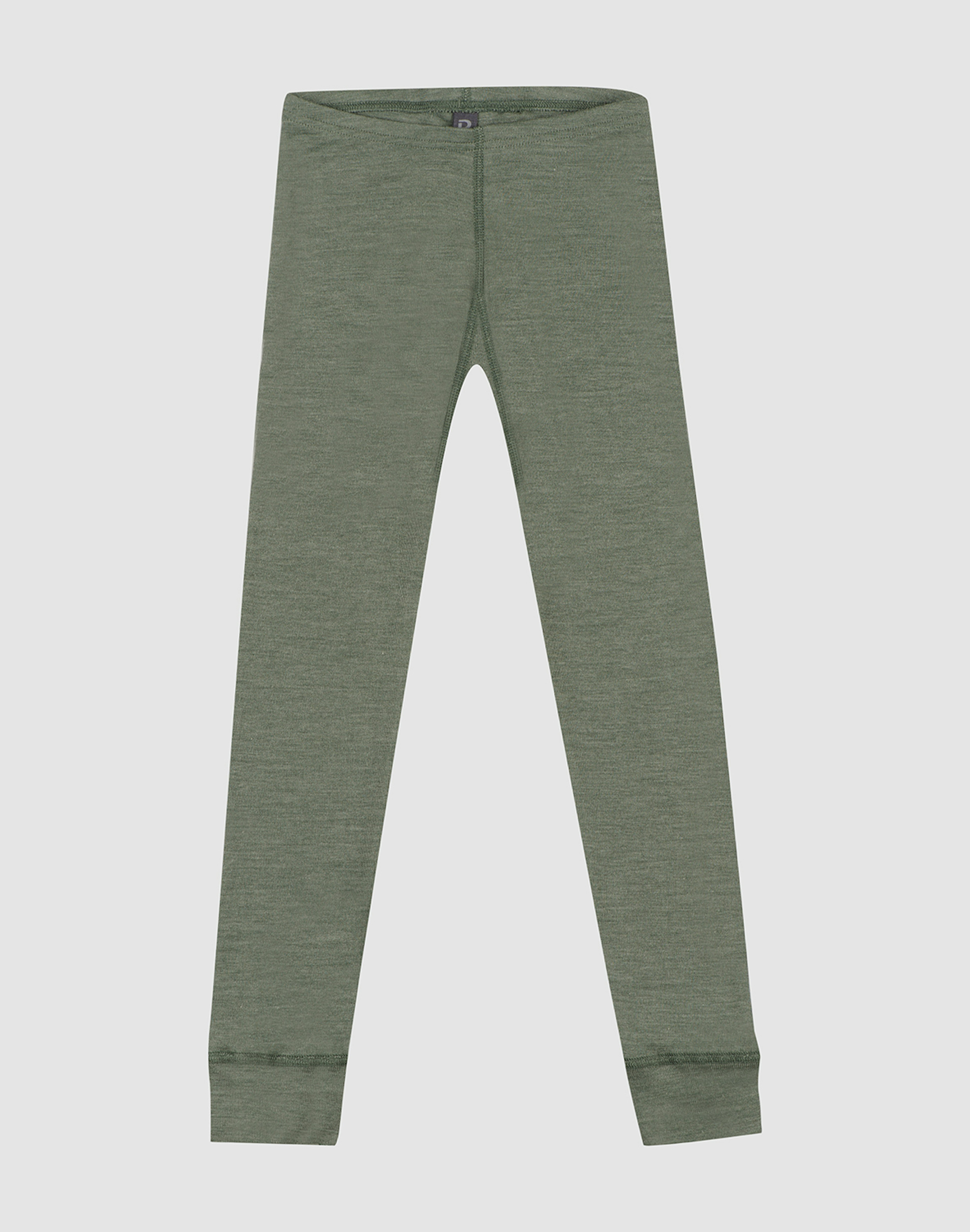 Children's merino wool/silk leggings Jade green