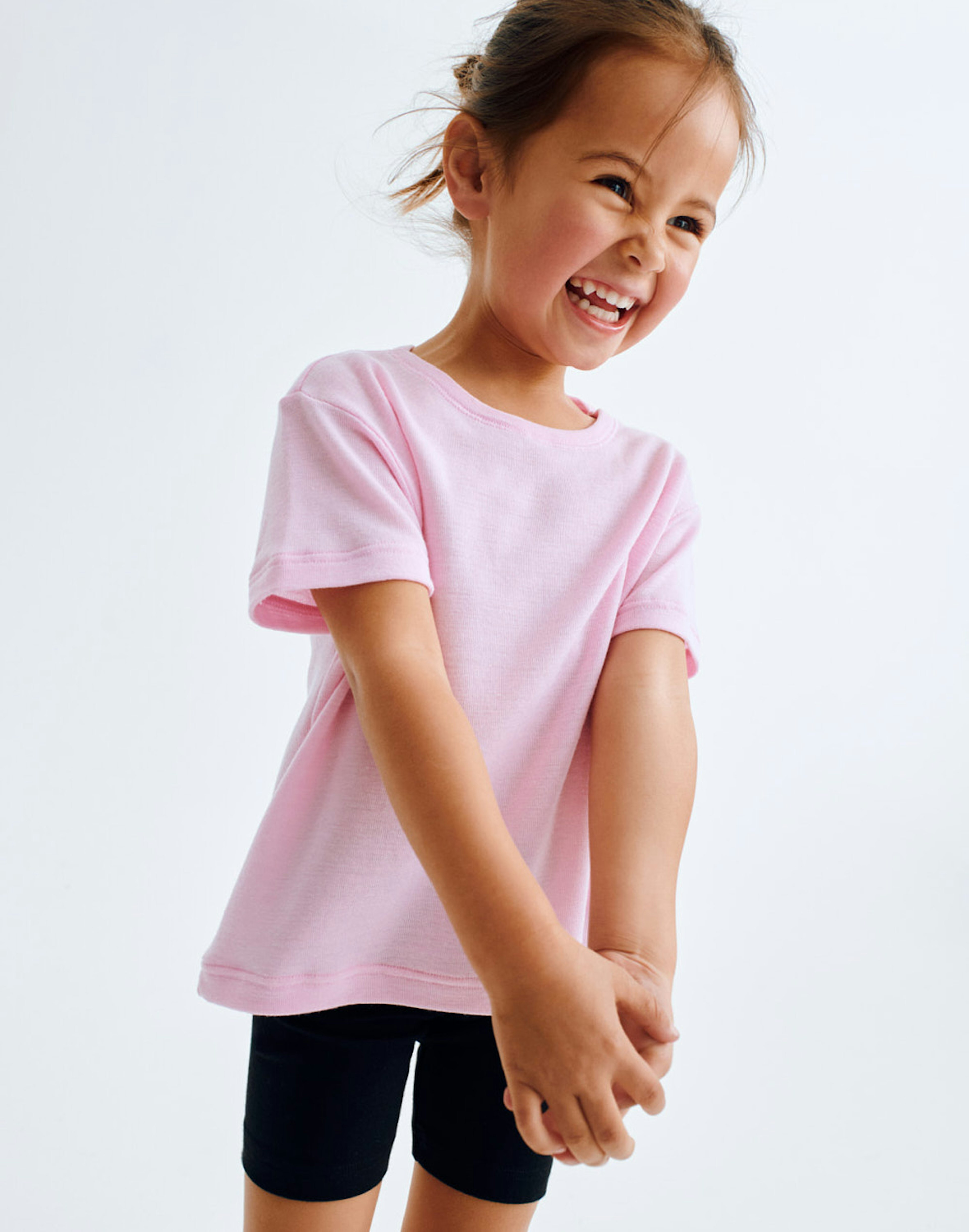 T-shirt in merinowol/zijde voor kinderen