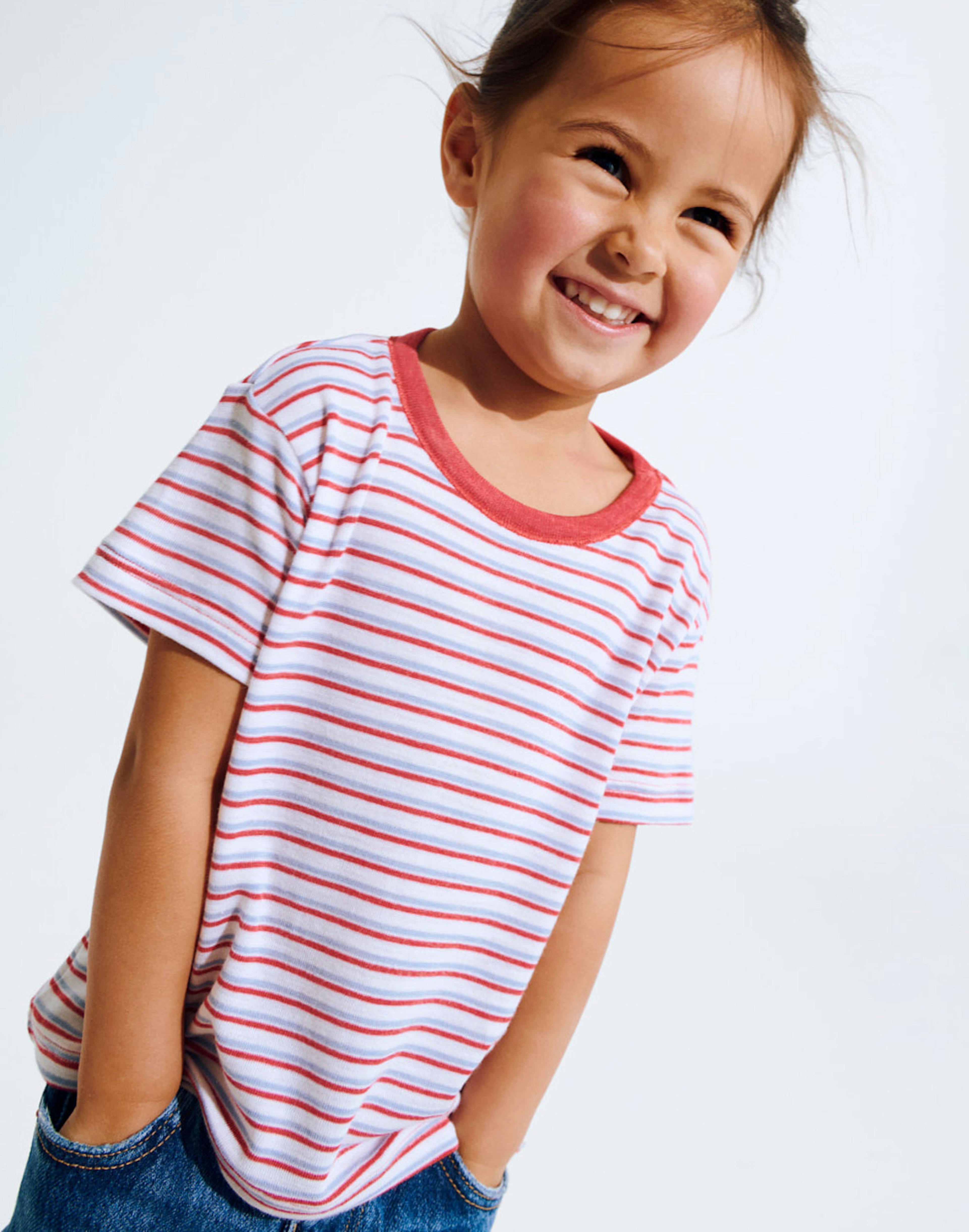 T-shirt in merinowol/zijde voor kinderen