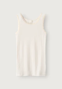Tanktopp med hullmønster i merinoull/silke til barn