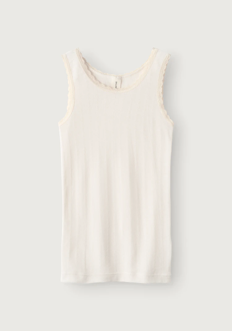 Singlet med blonder