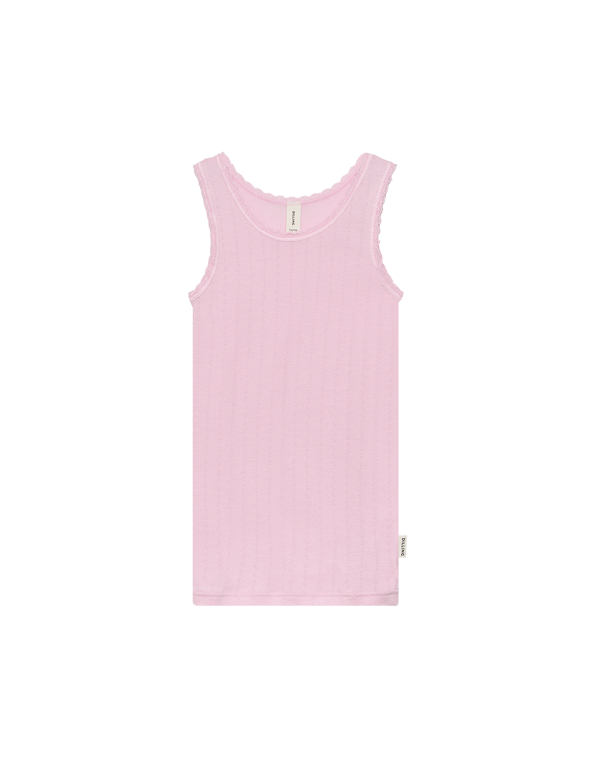 Tanktopp med hullmønster i merinoull/silke til barn