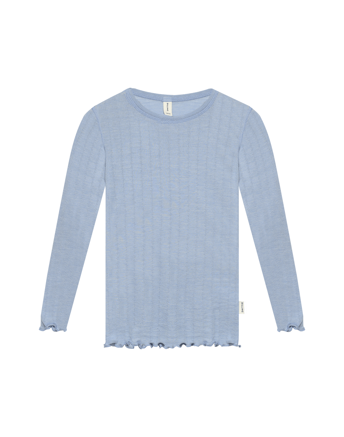 LONG-SLEEVED SLIM FIT PINK T-SHIRT IN RIBBED POINTELLE, CHILD LONG-SLEEVED SLIM FIT PINK T-SHIRT IN RIBBED POINTELLE, CHILD