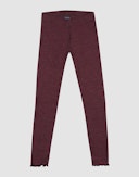 Leggings i merinoull/silke med pointellemønster til barn Bordeaux
