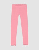 Children's merino wool/silk pointelle leggings  Peonies pink