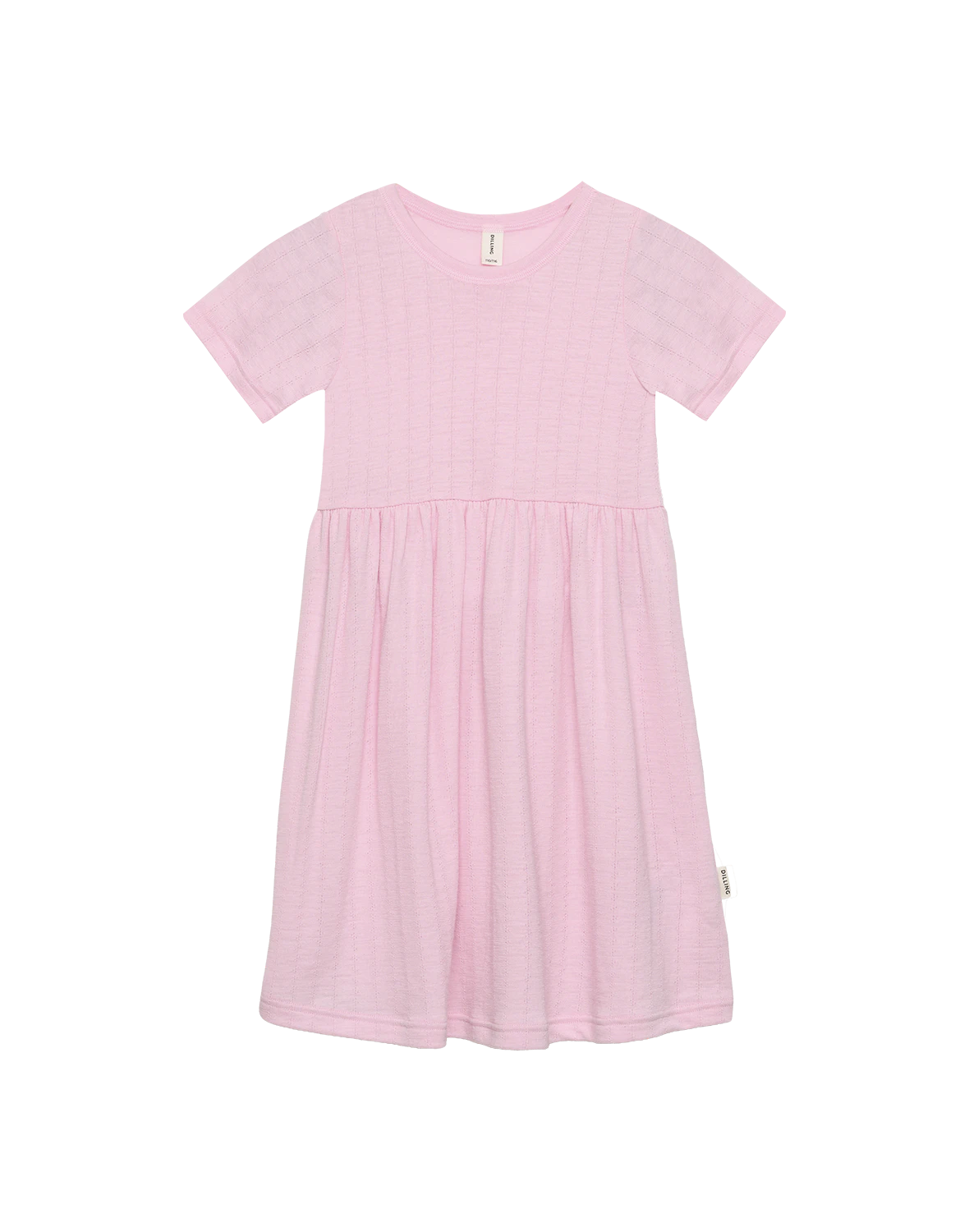 pink pointelle dress Beatrice Pink Pointelle Knit Midi Dress
