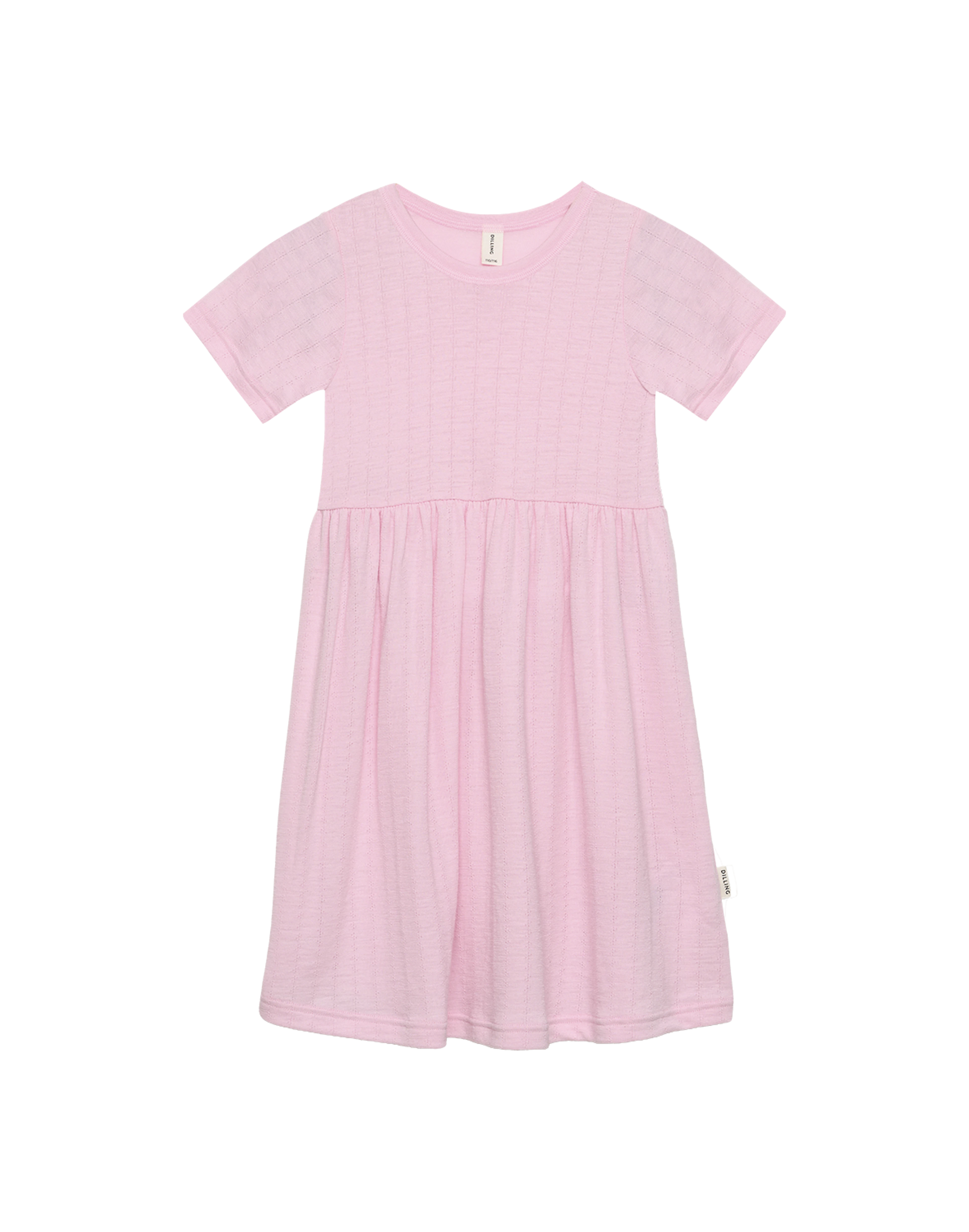 pink pointelle dress Beatrice Pink Pointelle Knit Midi Dress
