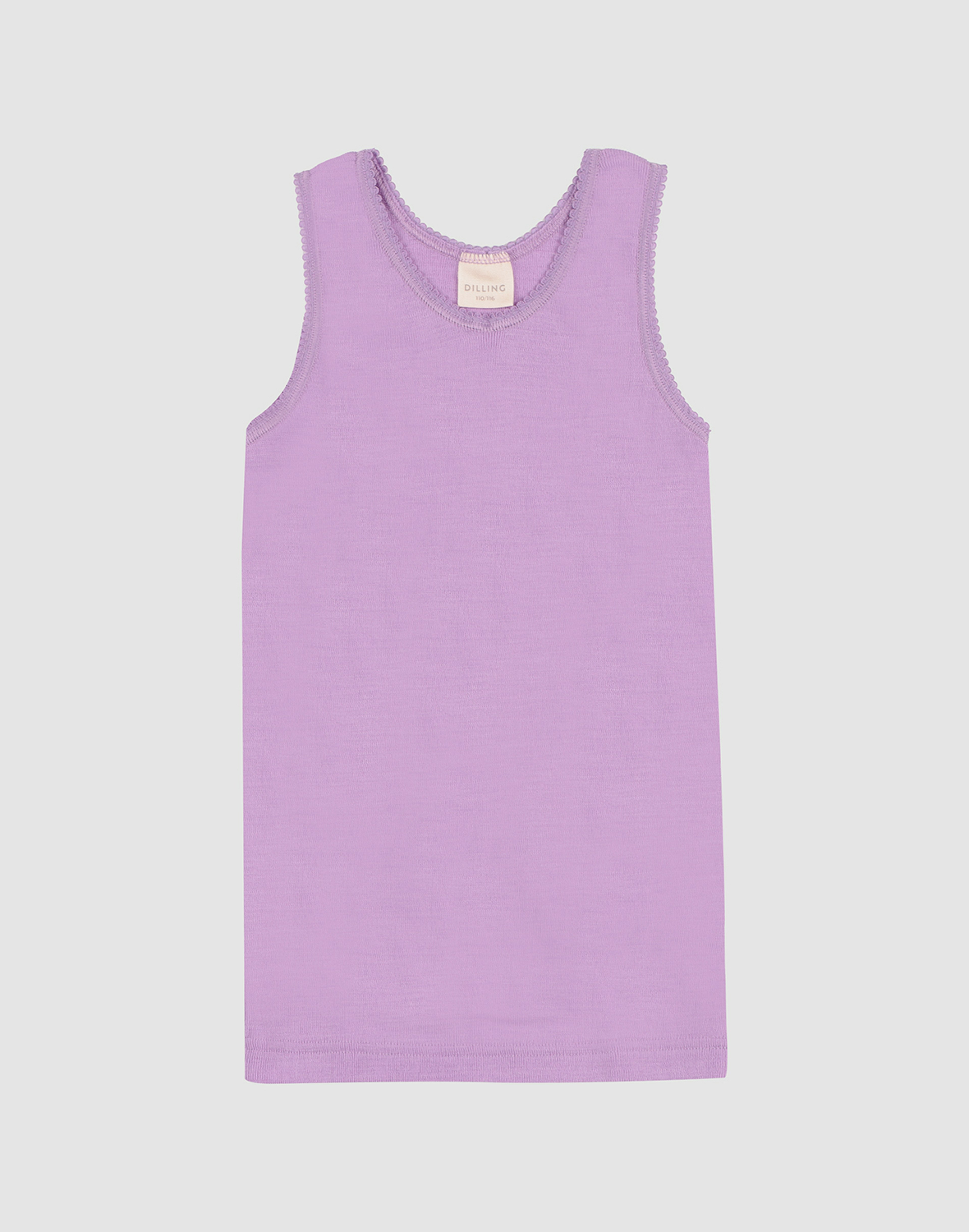 Tanktopp i merinoull til barn Lilla orkidé