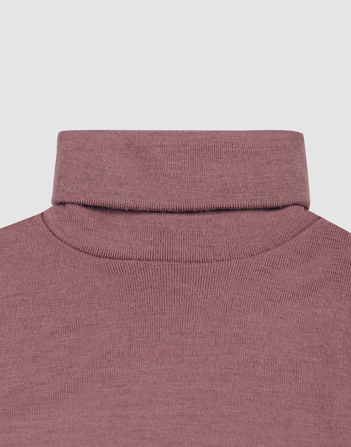 Children s merino wool roll neck Grape Dilling