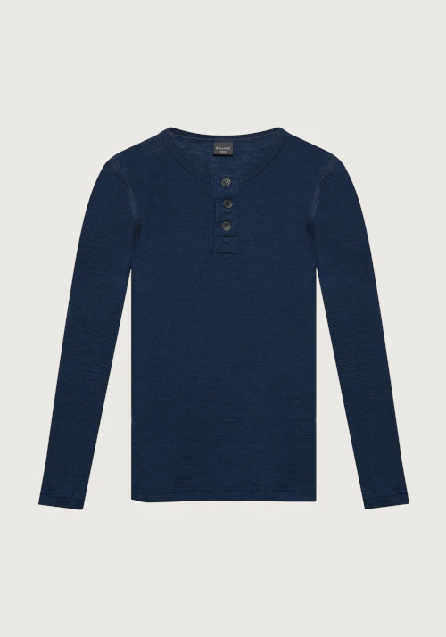Langermet Henley-topp