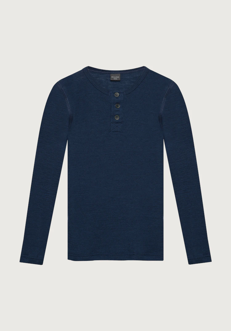 Langermet Henley-topp