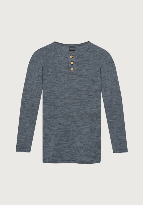 Langermet Henley-topp