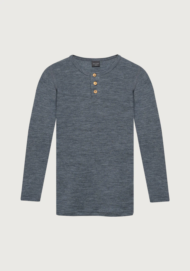 Langermet Henley-topp