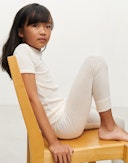 Leggings för barn i merinoull Natur
