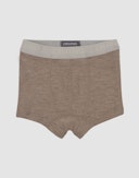Boxershort van merinowol voor kinderen Bruinmelange