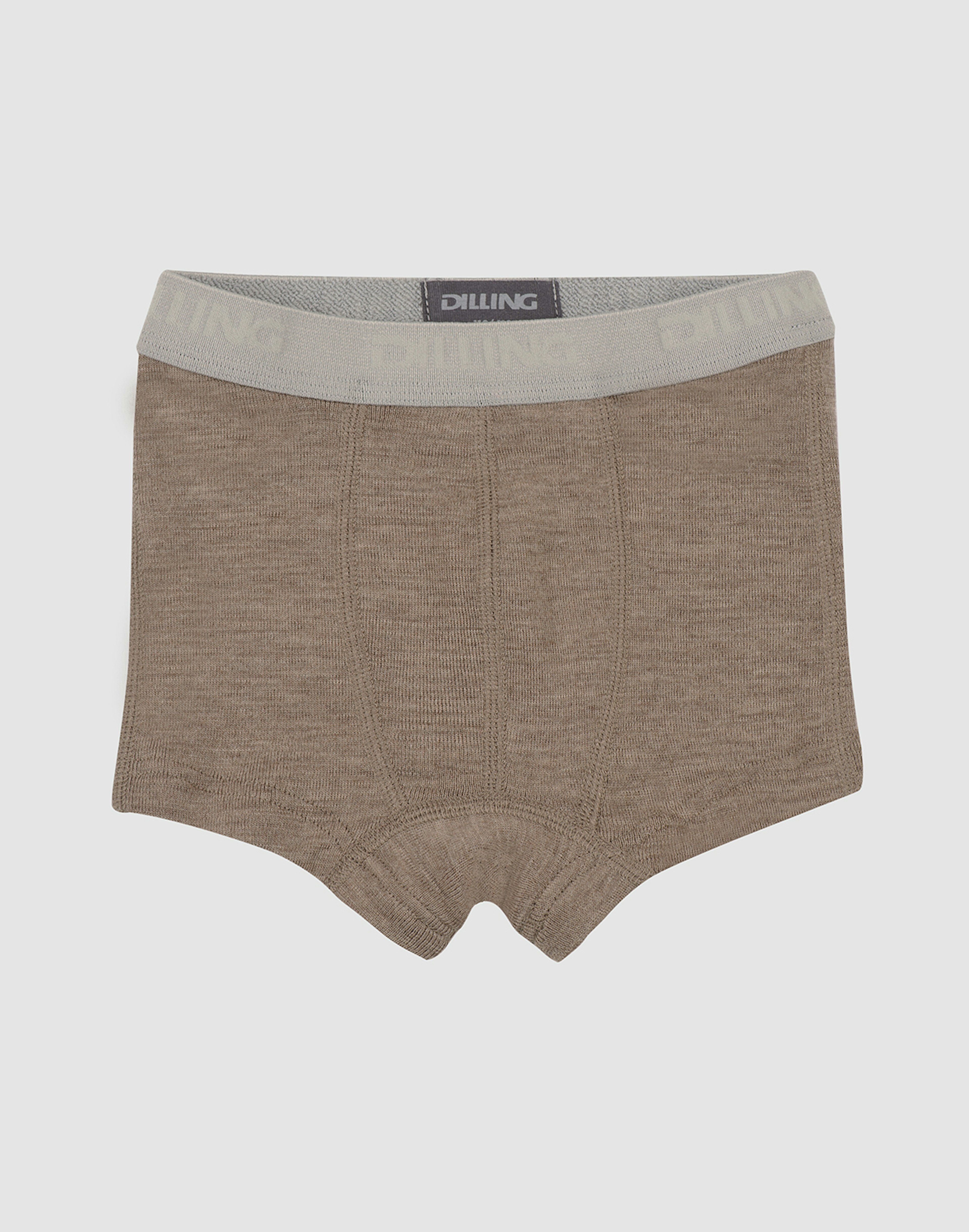 Boxershort van merinowol voor kinderen Bruinmelange